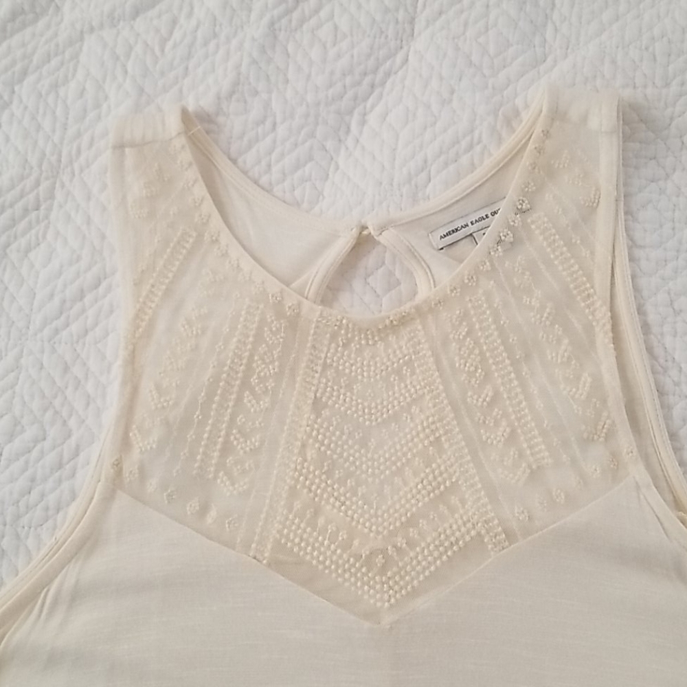 American Eagle Top with Lace Detail
